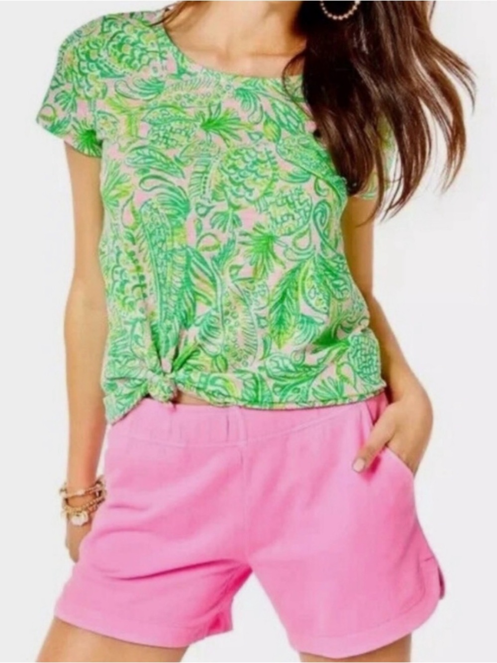 Lilly Pulitzer Etta Scoop neck tee shirt